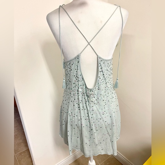 Sparkling Intimately Free People sequin slip dress with tassels! - Picture 9 of 17